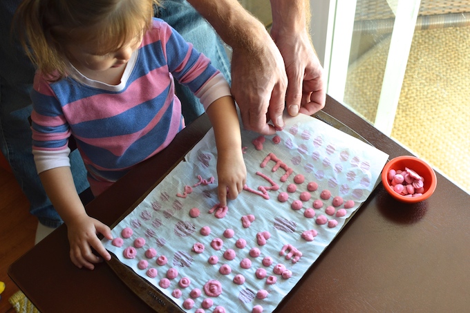 Making Frozen Yogurt Drops - A two-ingredient, real-food snack recipe made BY and FOR kids! ~sweetpeasandabcs.com