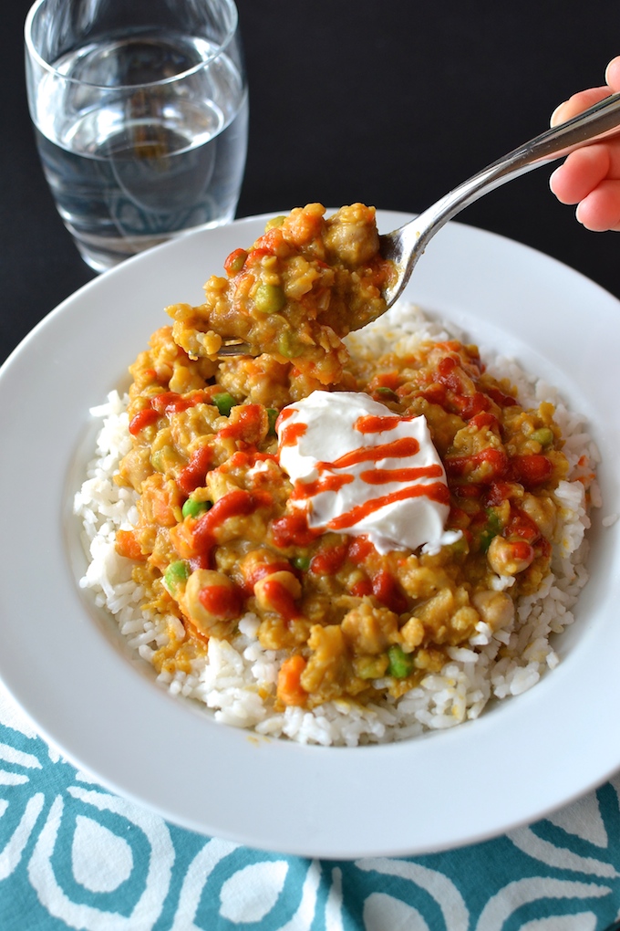 Slow Cooker Vegetarian Lentil Curry