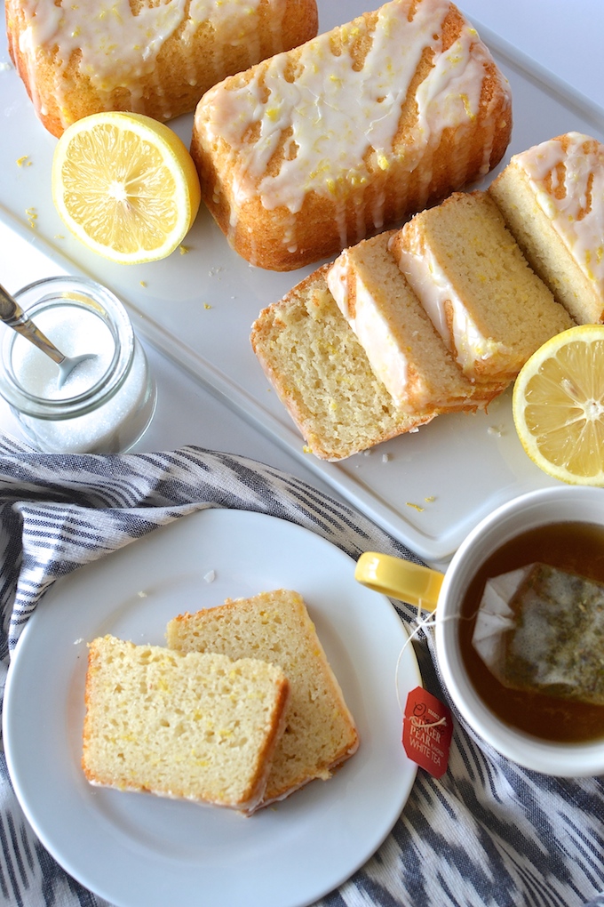 Little Lemon Loaves - Soft, moist and sweet, these Little Lemon Loaves are egg-free and drizzled with a sweet-and-sour, lemony glaze. A great recipe for a light dessert or afternoon treat! ~sweetpeasandabcs.com