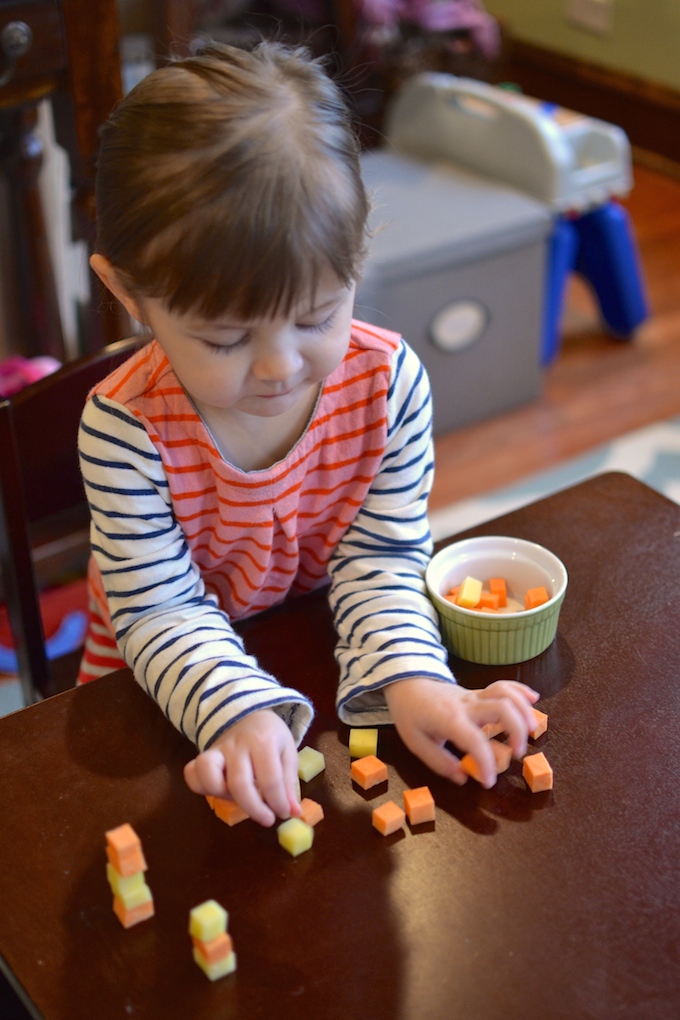 Base Ten Basics - An engaging place value activity using potato cubes to explore the base ten number system. ~sweetpeasandabcs.com