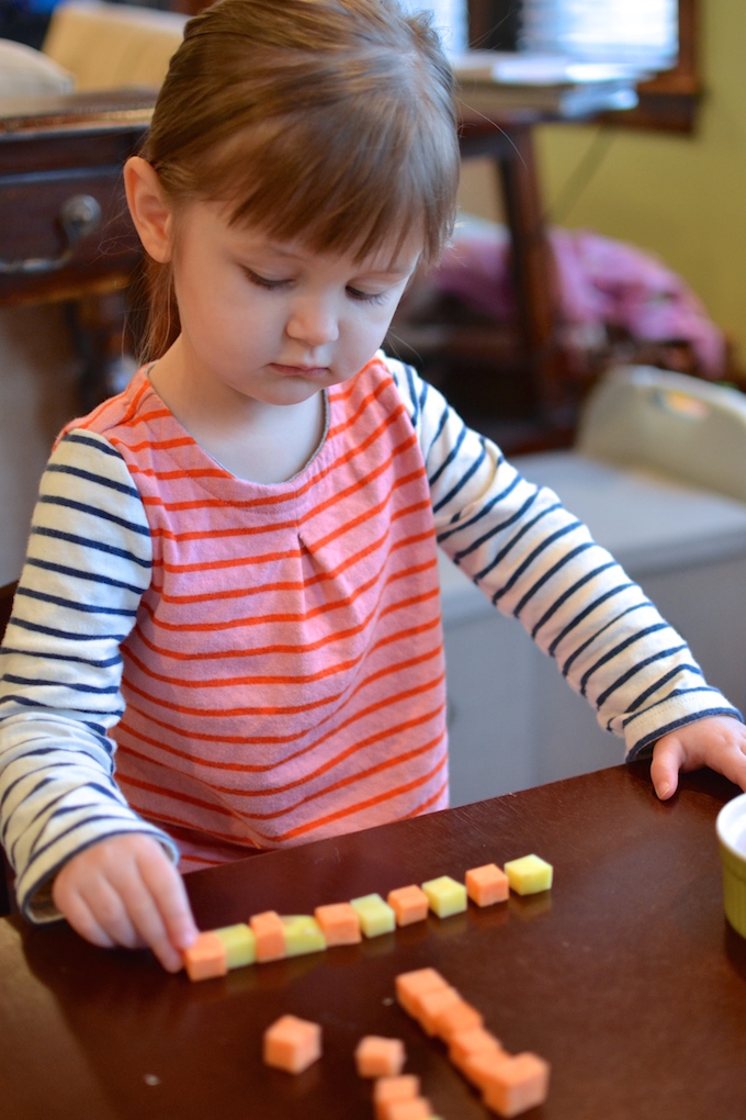 Base Ten Basics - An engaging place value activity using potato cubes to explore the base ten number system. ~sweetpeasandabcs.com