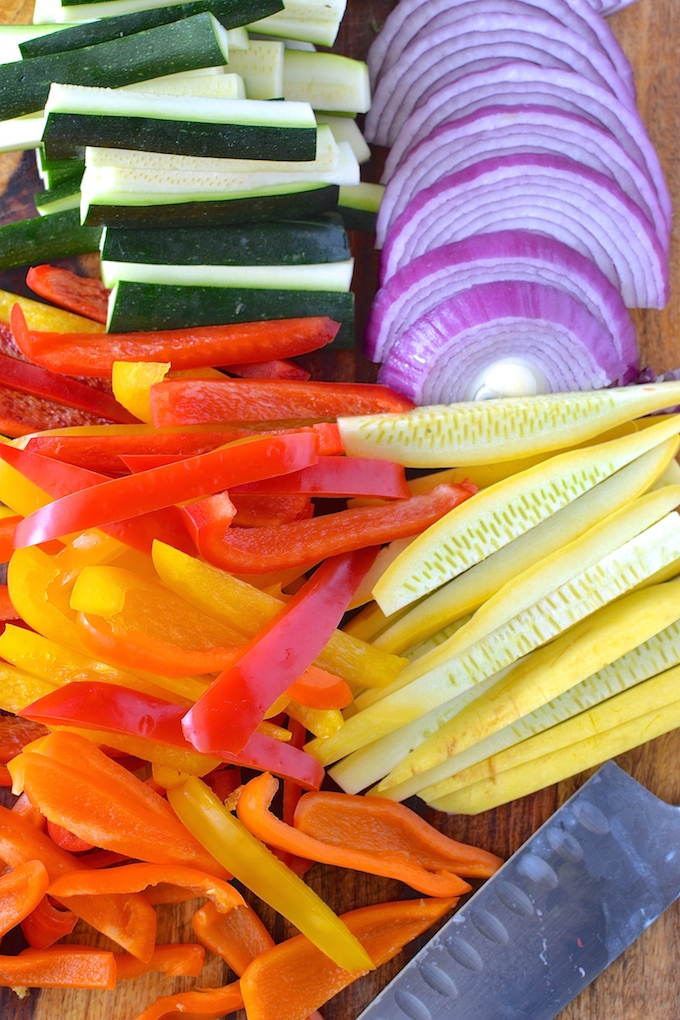 Building Vegetable Polygons - Use colorful sliced peppers, zucchini, squash and onions to build basic shapes and learn all about the sides and angles in different polygons! ~sweetpeasandabcs.com