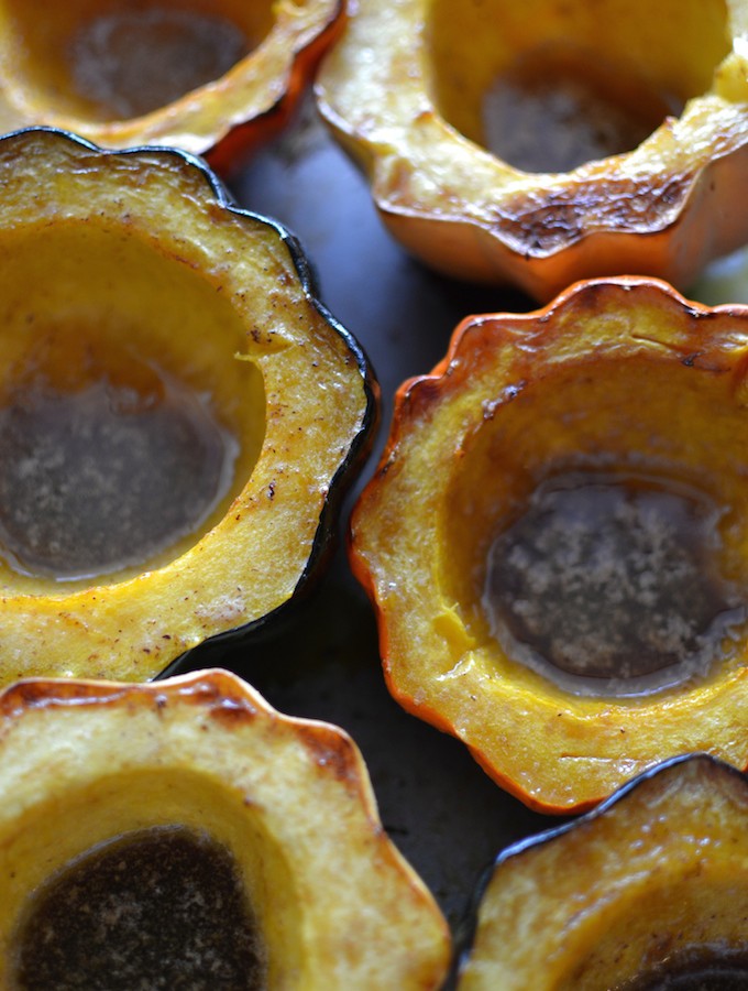 Roasted Acorn Squash with Brown Sugar Butter