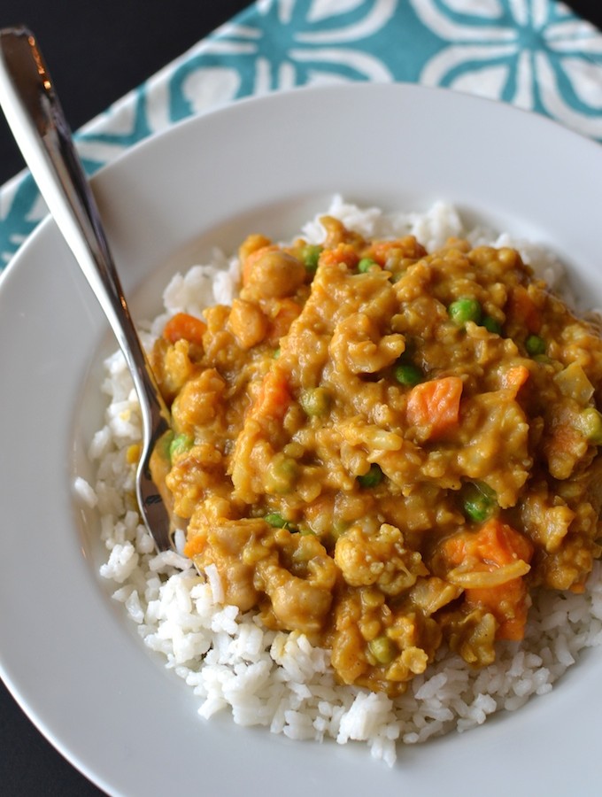 Slow Cooker Vegetarian Lentil Curry