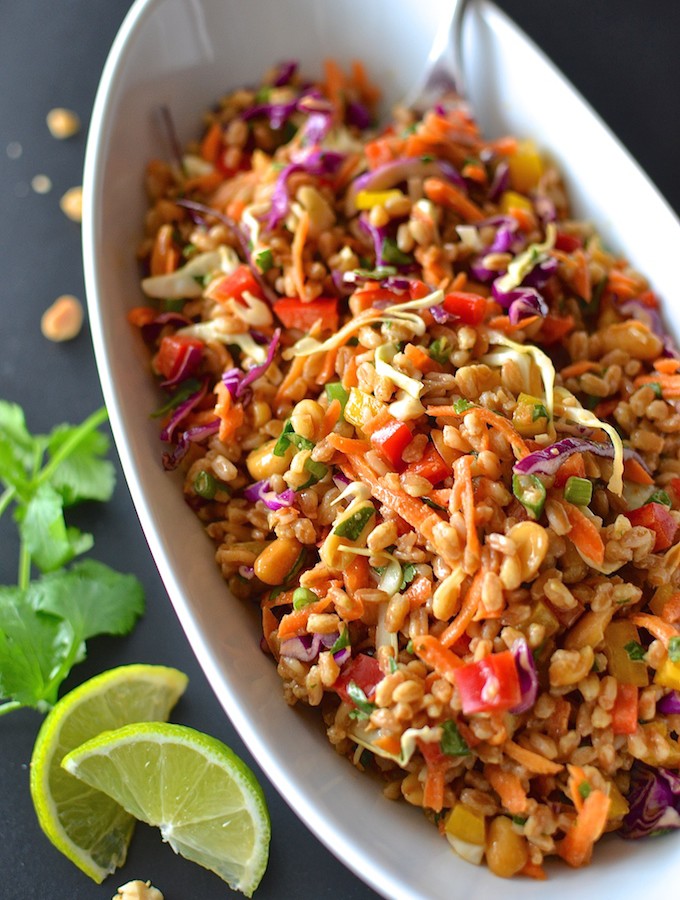 Rainbow Thai Farro Salad