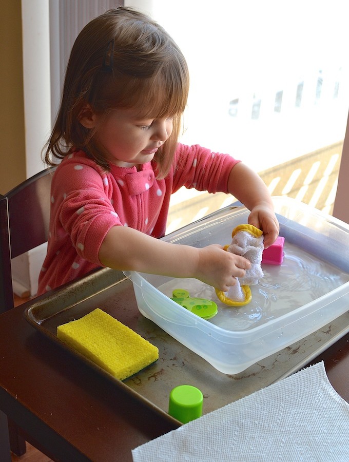 Science Investigation: Absorption. Investigating how materials, like sponges, paper towels and even quinoa, absorb water! ~sweetpeasandabcs.com