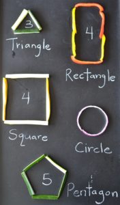 Building Vegetable Polygons - Use colorful sliced peppers, zucchini, squash and onions to build basic shapes and learn all about the sides and angles in different polygons! ~sweetpeasandabcs.com